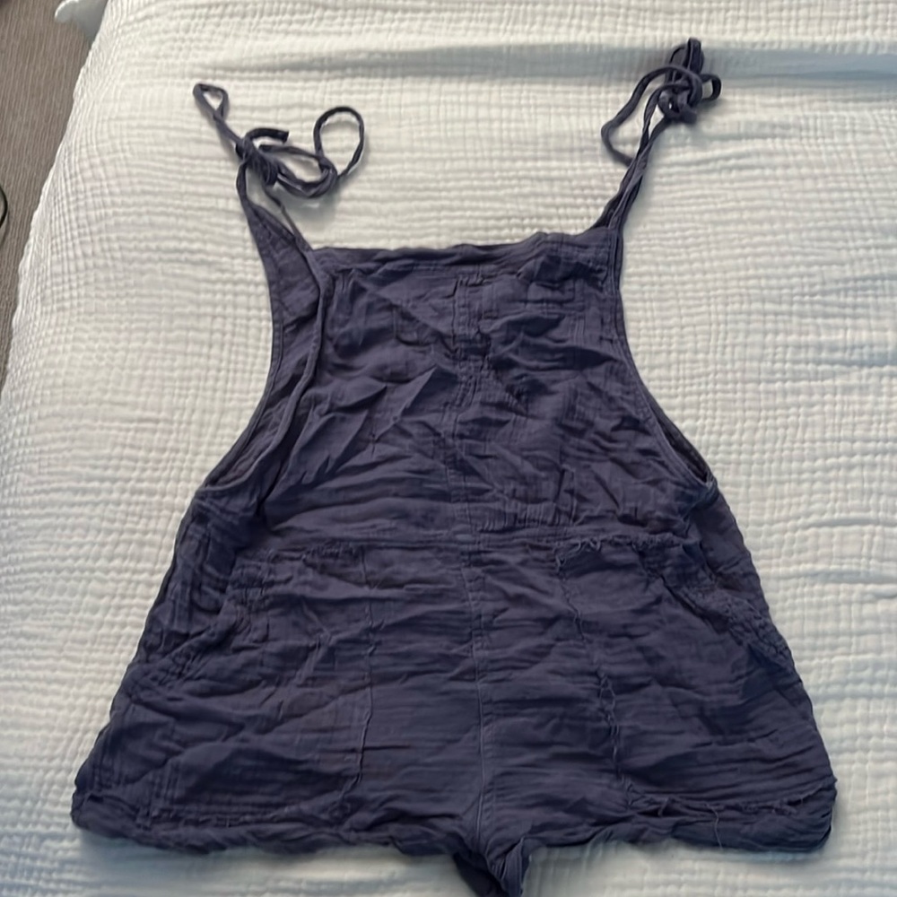 Abercrombie & Fitch women’s size M blue cotton muslin beach coverup romper NWOT